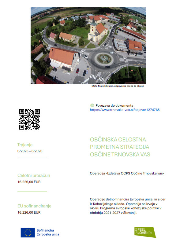 Informacije o operaciji OCPS Občina Trnovska vas